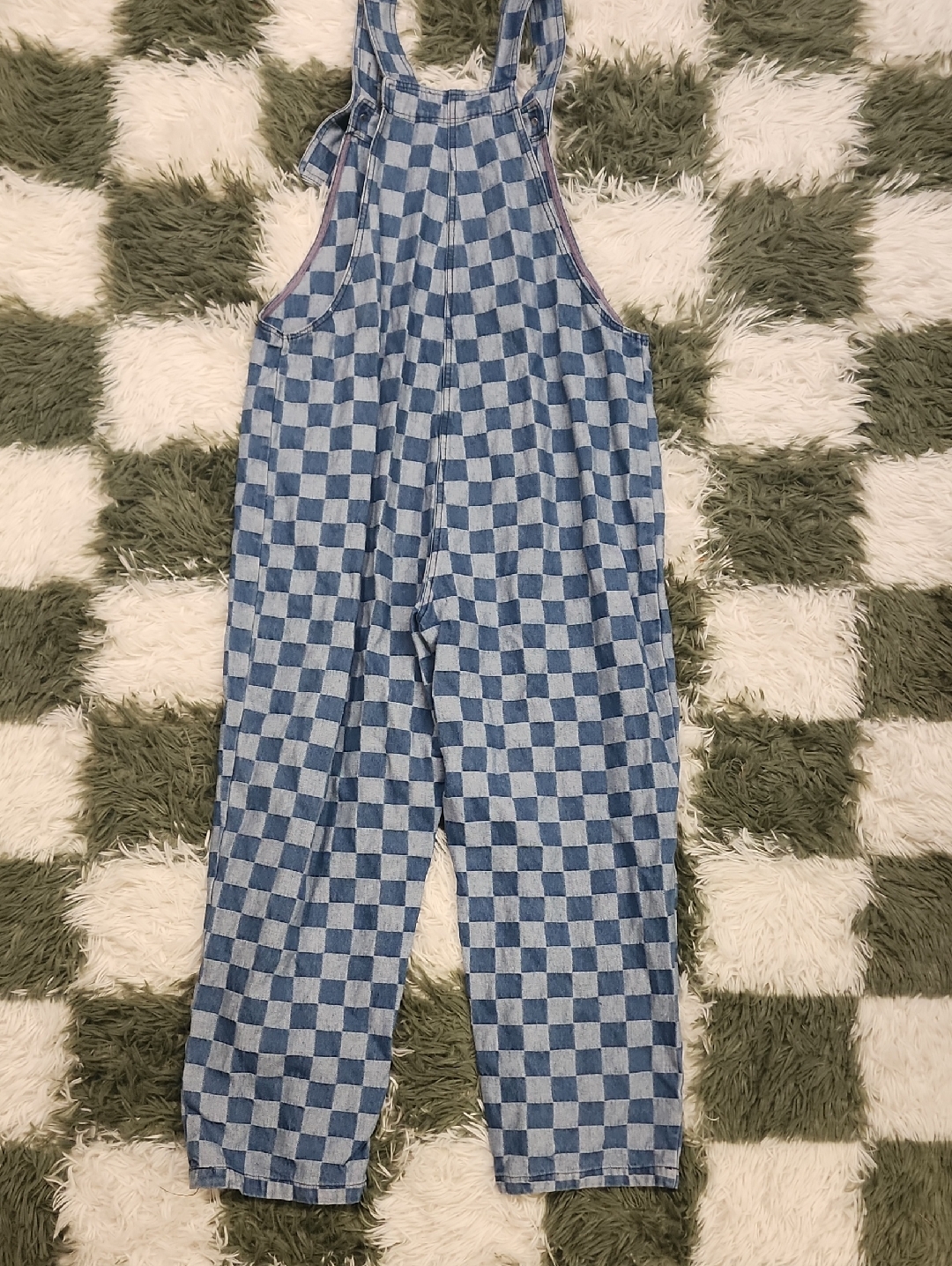 Alora Eden Checkered Smiley Overalls — image 2 of 2